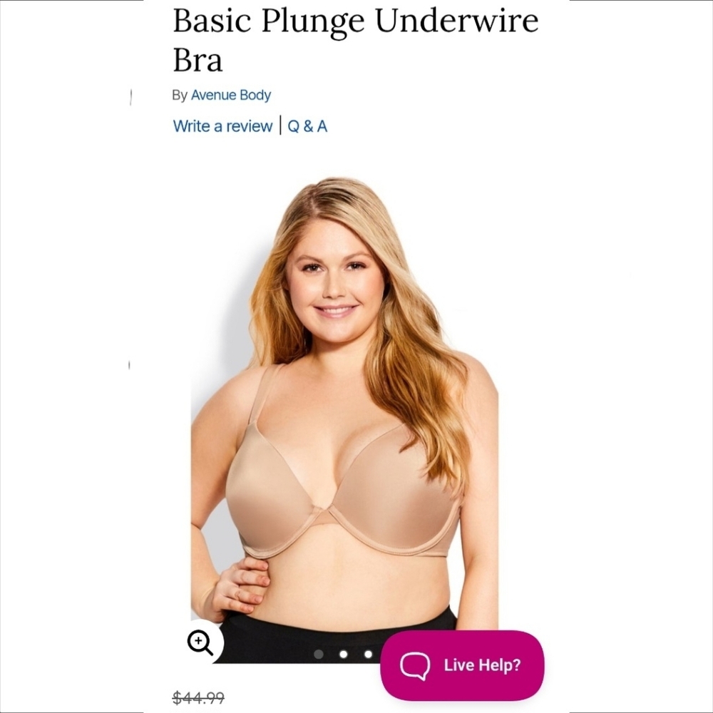 Basic Plunge Underwire Bra